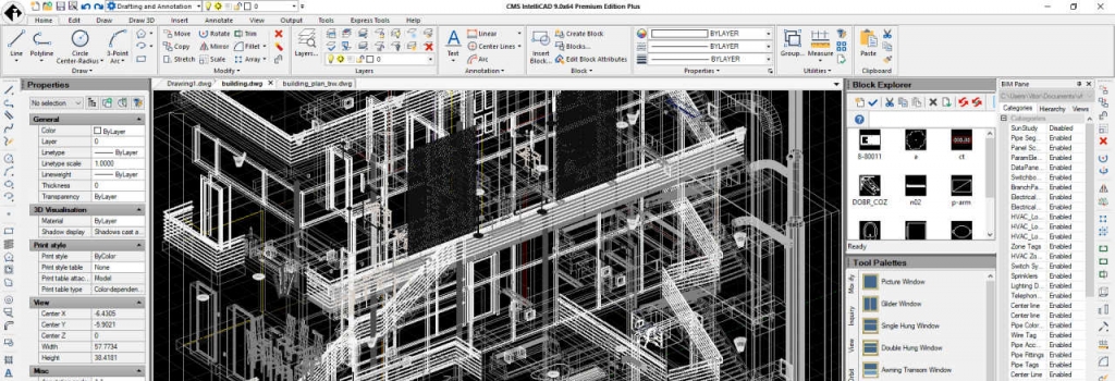 New CMS IntelliCAD 9.0 now supporting BIM